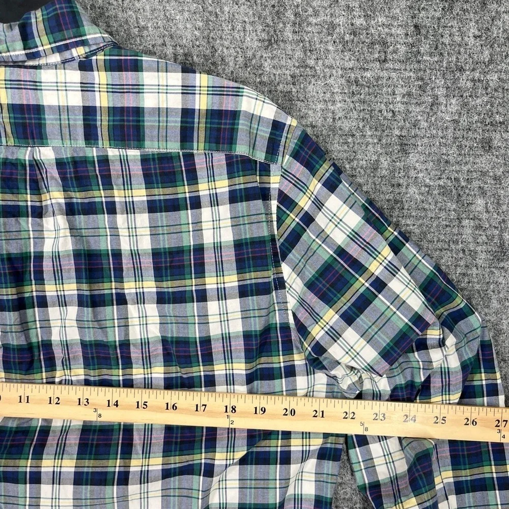 J.‎ Crew Shirt Mens M Classic Fit Plaid Secret Wash Shirting 100s 2-Ply Yarns